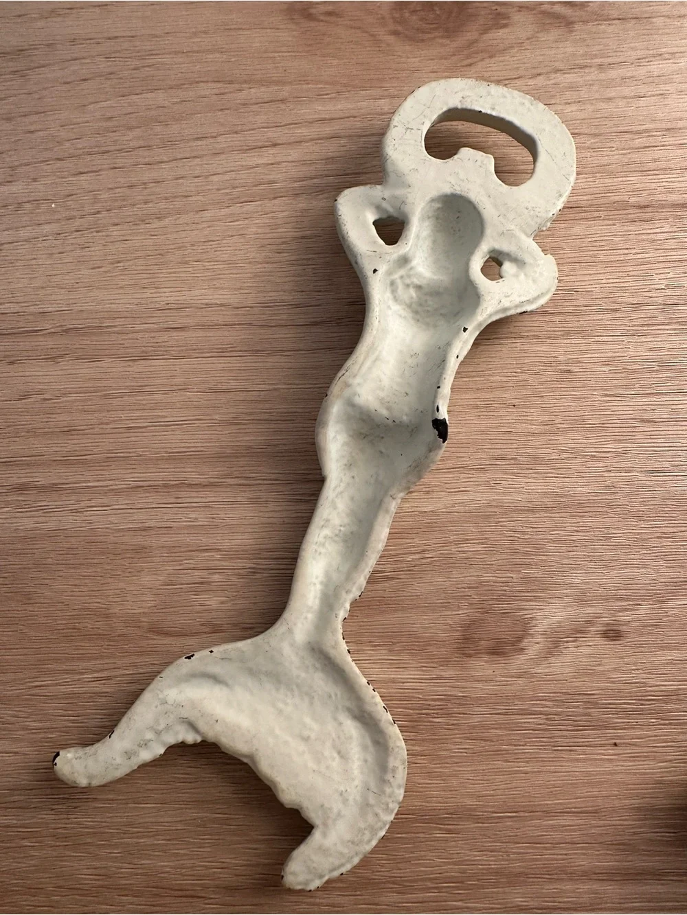 Vintage Cast Iron Mermaid Bottle Opener Nautical Coastal Decor 7.5”